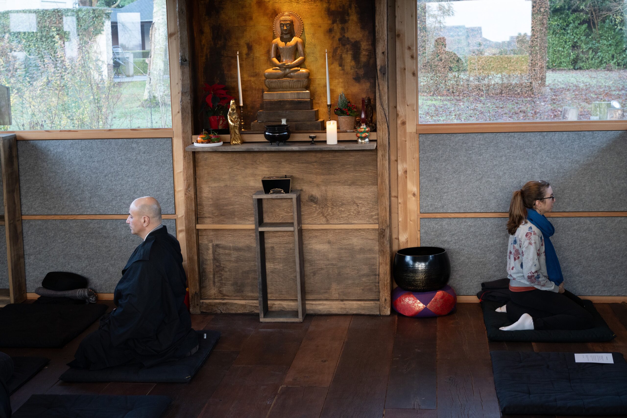 méditation dans le zen dojo de Hal